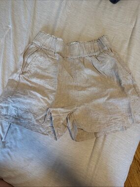 JCrew XXS High-waisted Linen-Blend Women’s Shorts in sand color